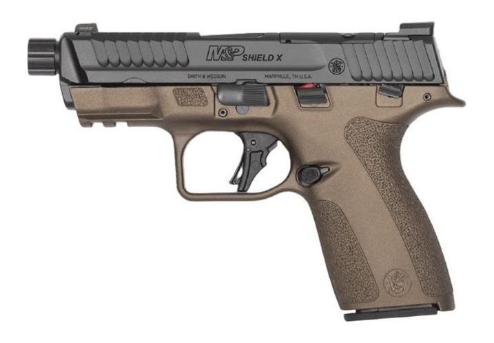 Smith Wesson S W Shield-X Midnight Bronze Handgun 9mm Luger 13(1) 15(1)rd M