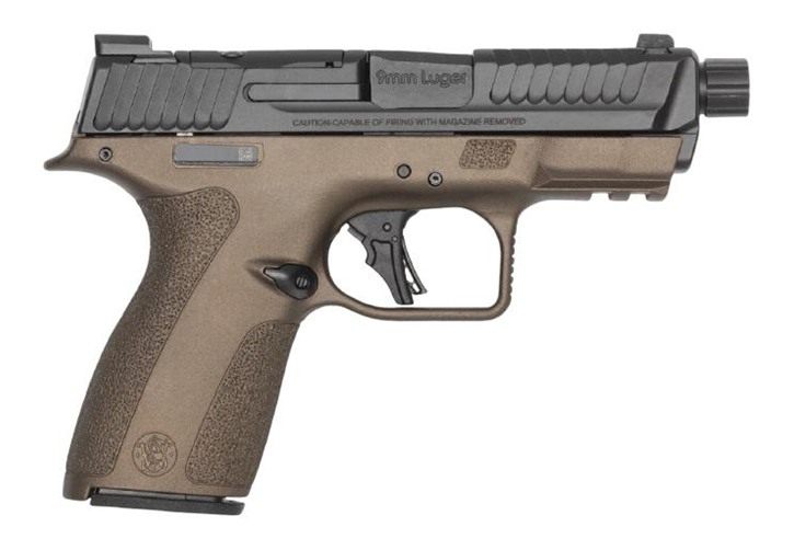 Smith Wesson S W Shield-X Midnight Bronze Handgun 9mm Luger 13(1) 15(1)rd M view 2