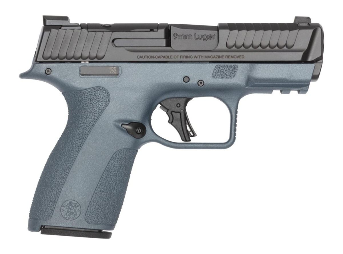 Smith Wesson S W Shield-X Blue Titanium Handgun 9mm Luger 13(1) 15(1)rd Mag view 5