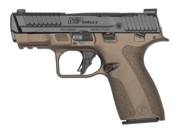 Smith Wesson S W Shield-X Midnight Bronze Handgun 9mm Luger 13(1) 15(1)rd M view 2