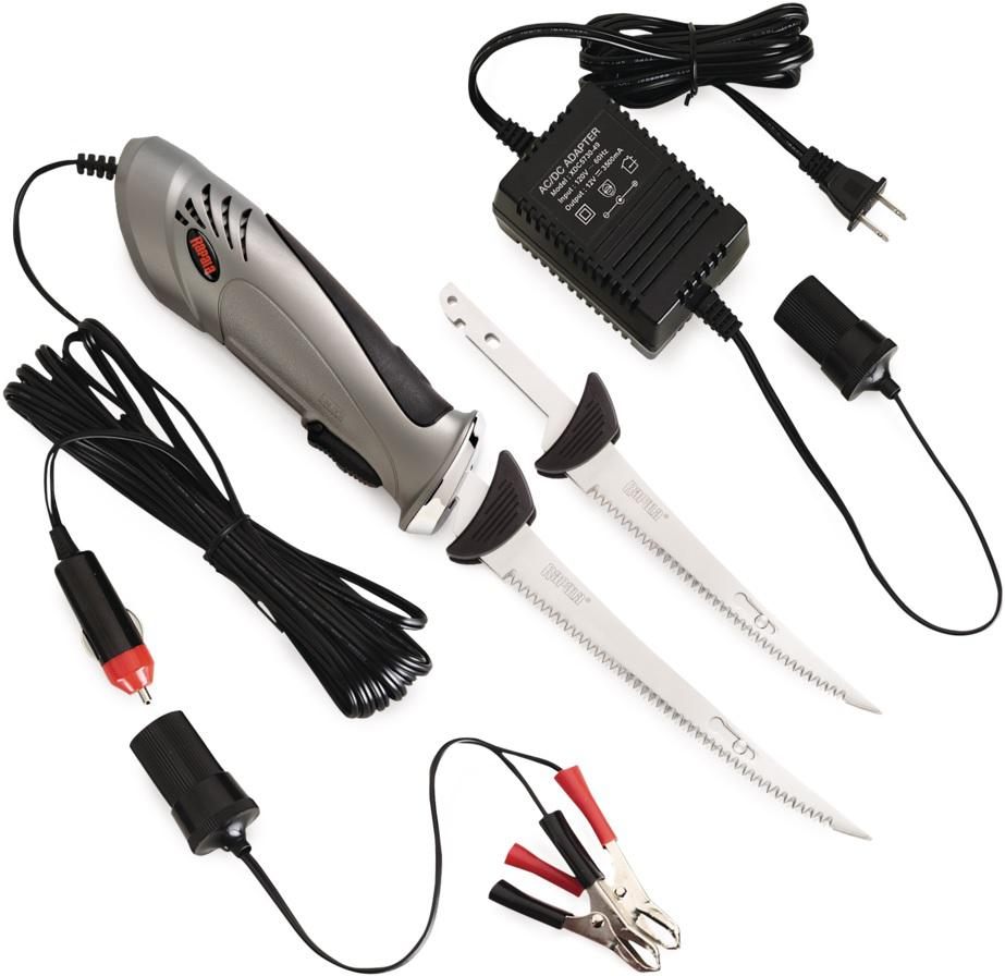Normark Rapala DLX AC/DC Elect.Fillet Knive SET 6 7.5inblades travel case c