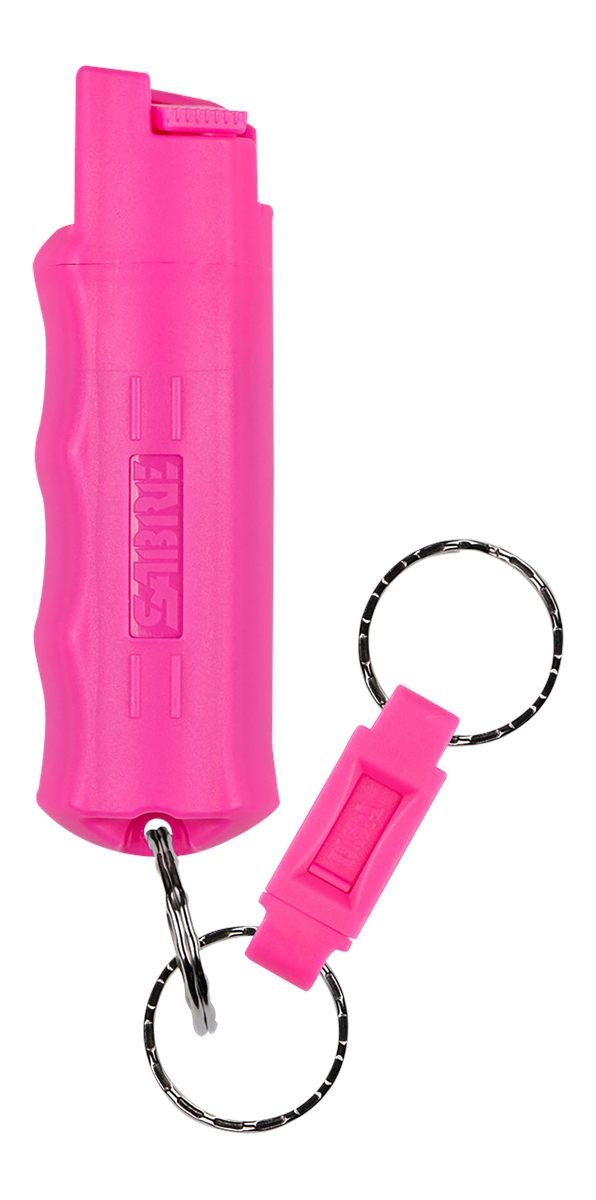Security Equip Sabre Red Pepper Spray Hardcase Key Ring Pink Breast Cancer