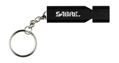 SABRE WHISTLE W/LANYARD BLACK