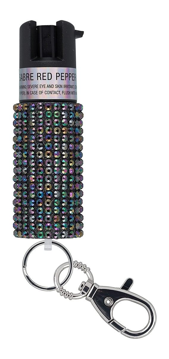 Sabre Jeweled Pepper Spray, Maximum Strength, Fashionable Monochromatic Des