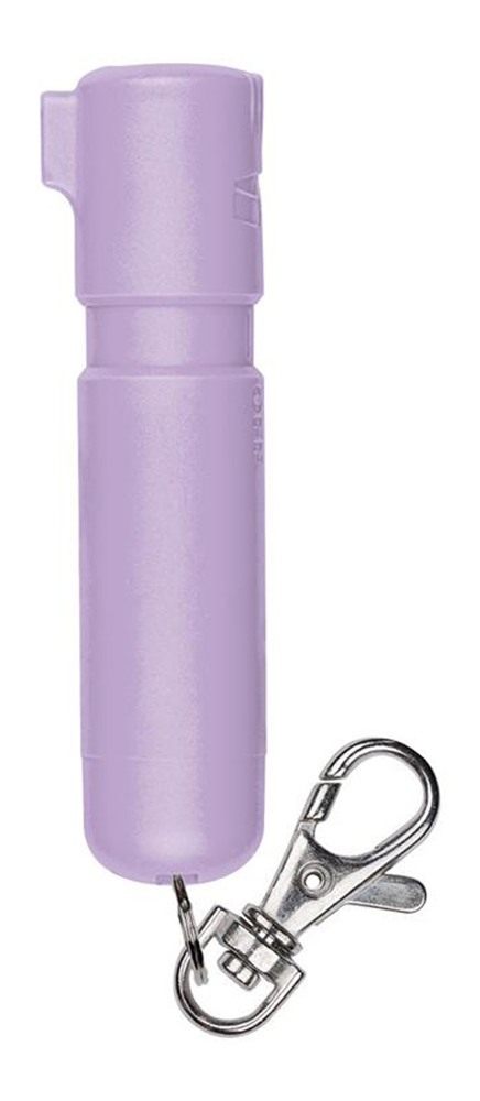 Sabre Mighty Discreet Pepper Spray with Snap Clip Keychain Lavender Clamshe view 4