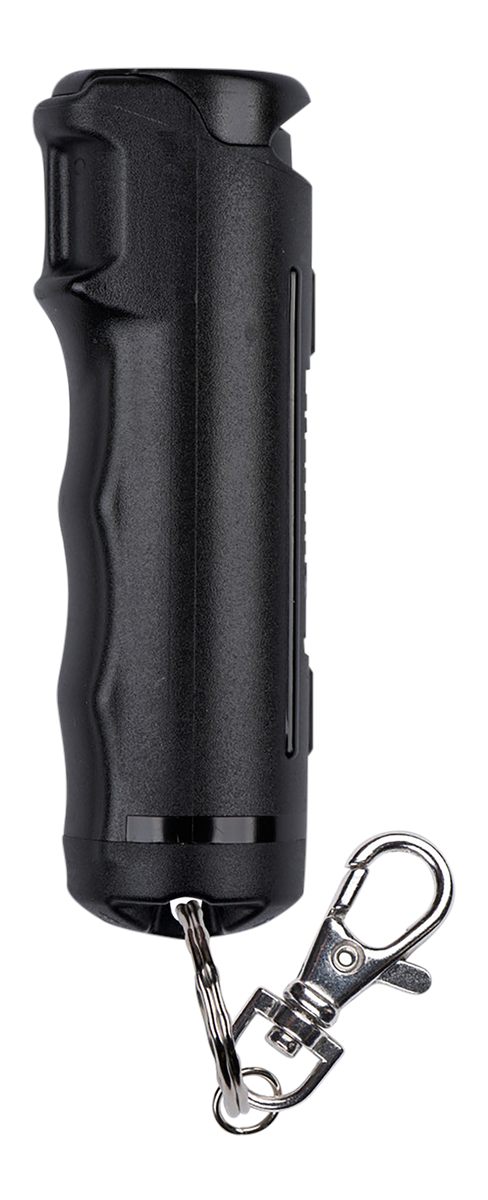 Sabre Pepper Gel with Fast Flip Top Safety and Snap-Clip Keychain Black