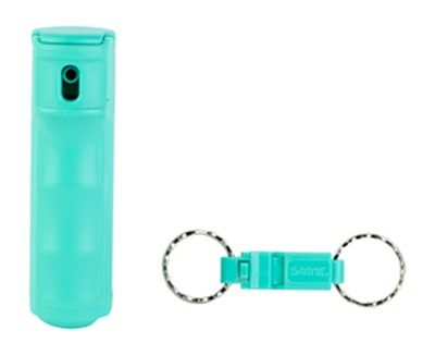 Sabre Security Equipment Pepper Gel W/quick Release Whistle Keychain (mint) view 2