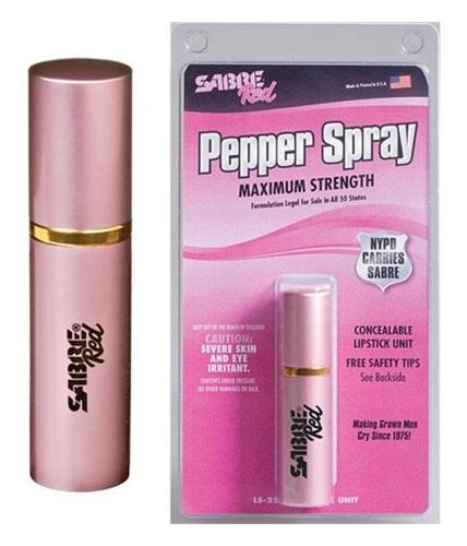 Sabre LS22US Pink Lipstick Pepper Spray OC 10 Burst Range ft .78 oz view 2