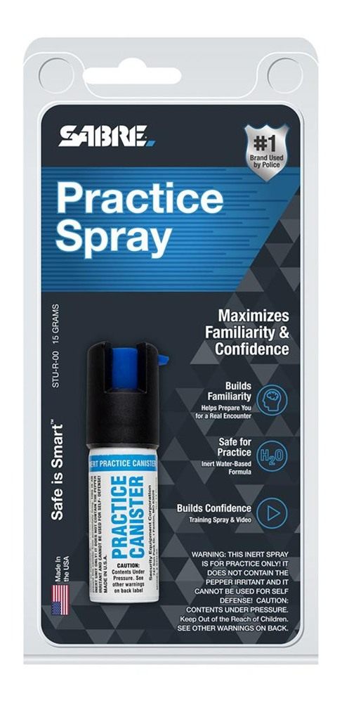 Sabre Practice Spray with Twist Lock, Inert Water-Based Formula, 10-Foot (3 view 3