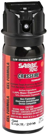 Sabre Security Equipment Red Crossfire 'gel' 1.5oz 10% OC Mk-3 New Technolo