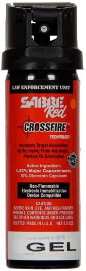 Sabre Security Equipment Red Crossfire Gel 2.0-oz Mk-3.5 10% OC Level-3 Tec