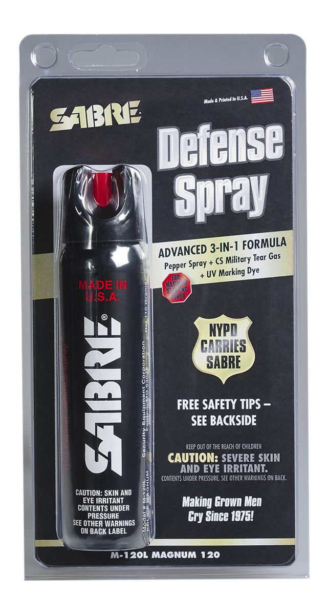 Sabre M120L Magnum Self Defense Police Pepper Spray Range 8-10 ft 4.36 oz