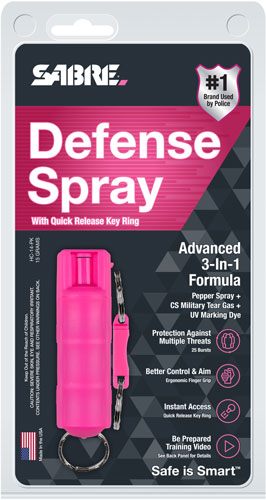 SABRE 3-N-1 SPRAY PINK HARD CASE WITH QR RING 15GR
