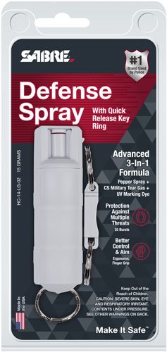 Sabre Defense Spray, 3-in-1 Formula Contains Max Strength Pepper CS Militar view 3