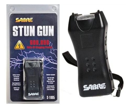 Security Equipment Sabre S1005BK Mini Stun Gun Black Includes Flashlight/Ho view 2