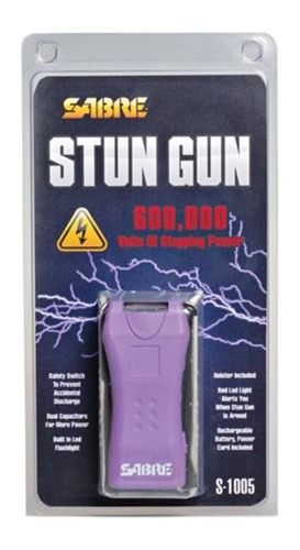 Security Equipment Sabre 600000 Volt Mini Stun Gun with LED - Light Purple view 2