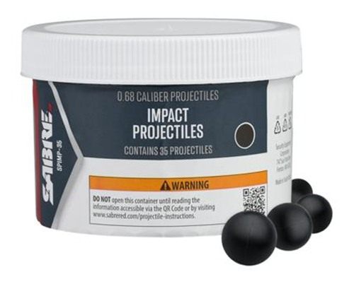 Security Equipment Sabre Impact 0.68 Caliber Projectiles 35/ct