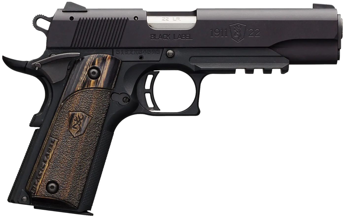 Browning 051816490 1911 Black Label Full Size 22 LR 10+1, 4.25in Stainless
