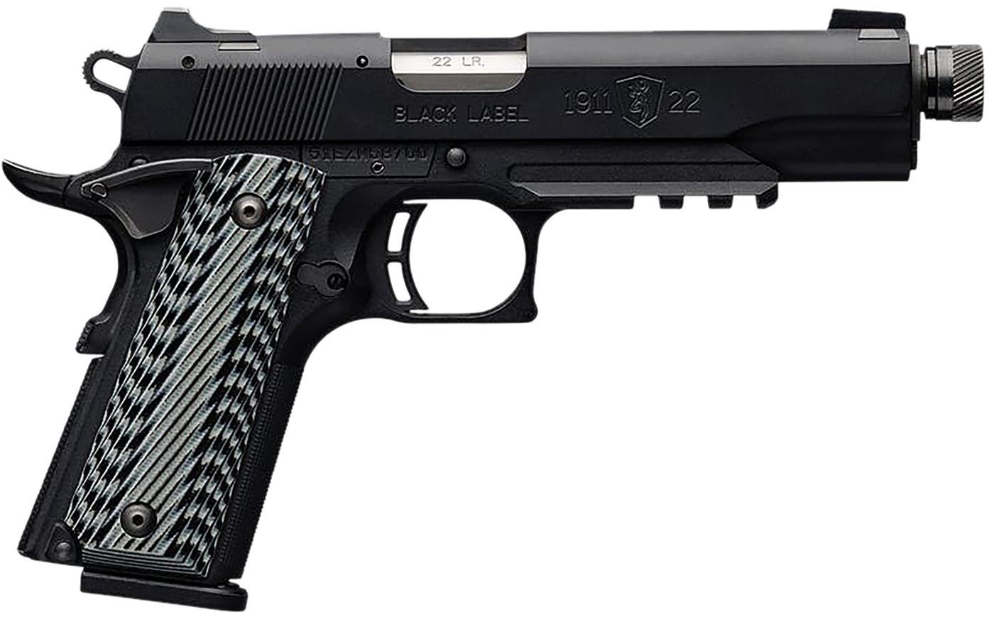 Browning 051820490 1911-22 Black Label SR Full Size LR 10+1, 4.88in Stainle