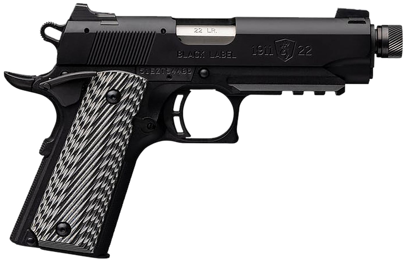 Browning 051821490 1911-22 Black Label Compact SR LR 10+1 4.25in 3.50in Thr