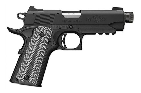 Browning 051821490 1911-22 Black Label Compact SR LR 10+1 4.25in 3.50in Thr view 2