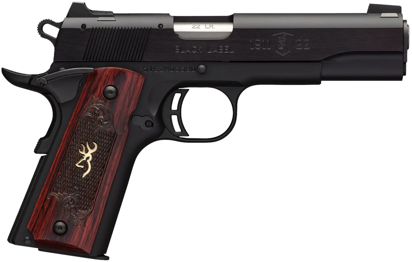 Browning 051851490 1911-22 Black Label Medallion Full Size LR 10+1, 4.25in