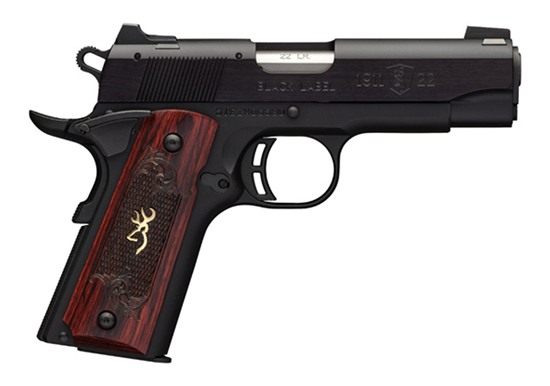 Browning 051852490 1911 Black Label Medallion Compact 22 LR 10+1, 3.63in Ta view 2