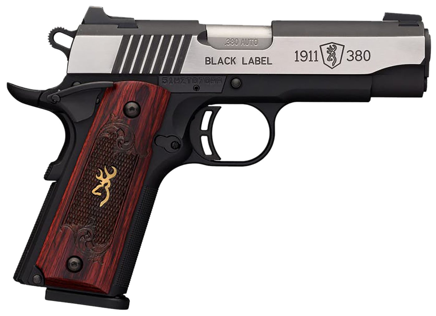 Browning 051913492 1911-380 Black Label Medallion Pro Compact ACP 8+1, 3.63