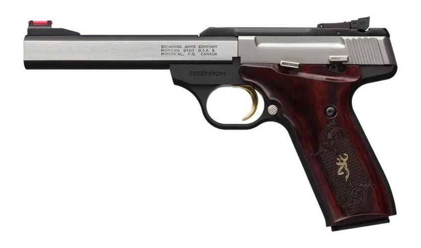 Browning 051543490 Buck Mark Medallion 22 LR 10+1 5.50in Blackened SS Slab view 2