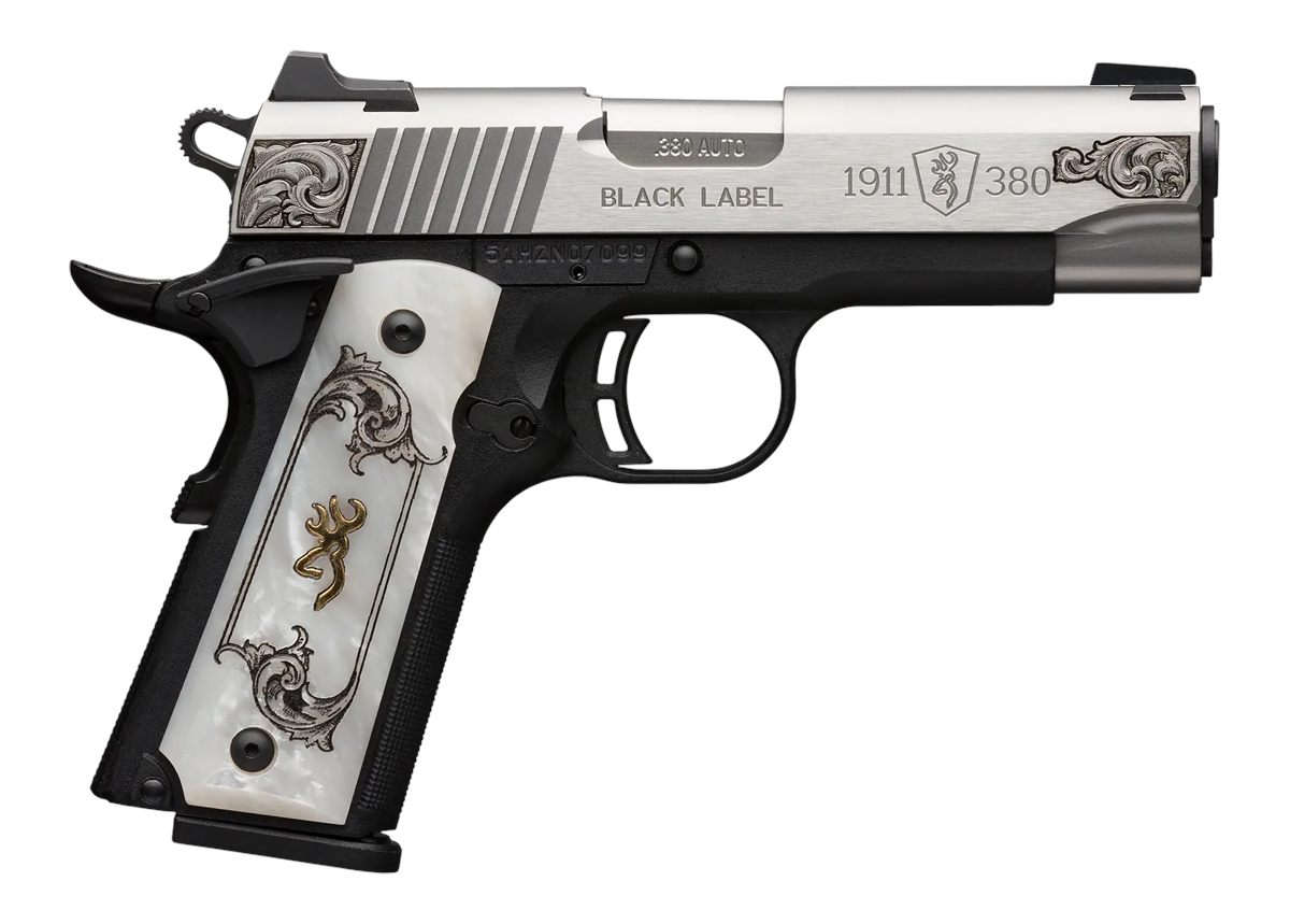 Browning 051967492 1911 Black Label Medallion Compact 380 ACP 8+1 3.63in Ma