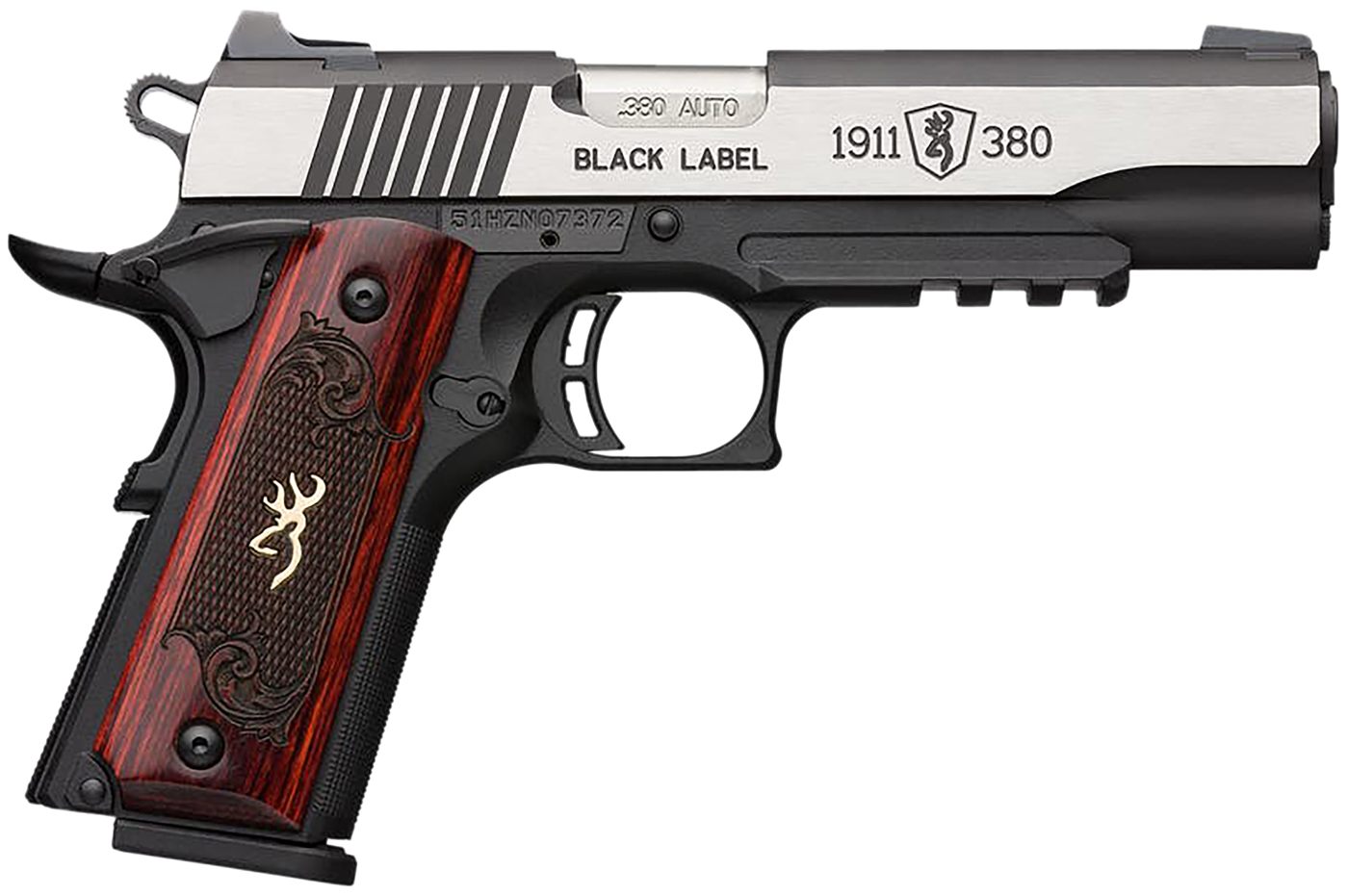 Browning 051971492 1911 Black Label Medallion Pro 380 ACP 8+1 4.25in Target