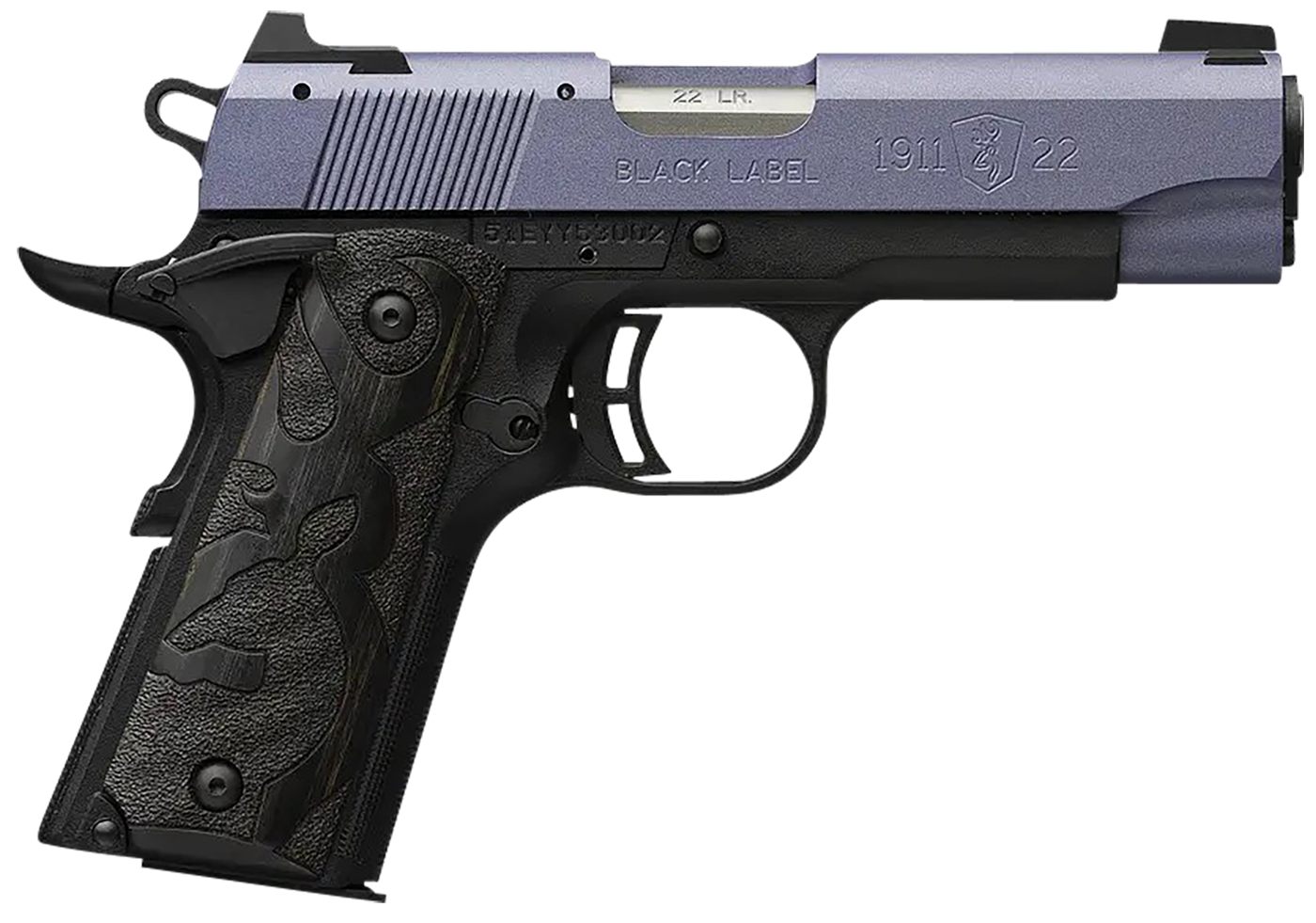 Browning 051894490 1911 Black Label Compact 22 LR 10+1, 3.63in Matte Stainl