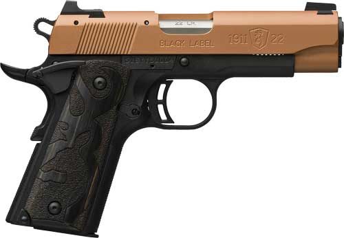 Browning 051896490 1911 Black Label Compact 22 LR 10+1, 3.63in Matte Stainl view 2