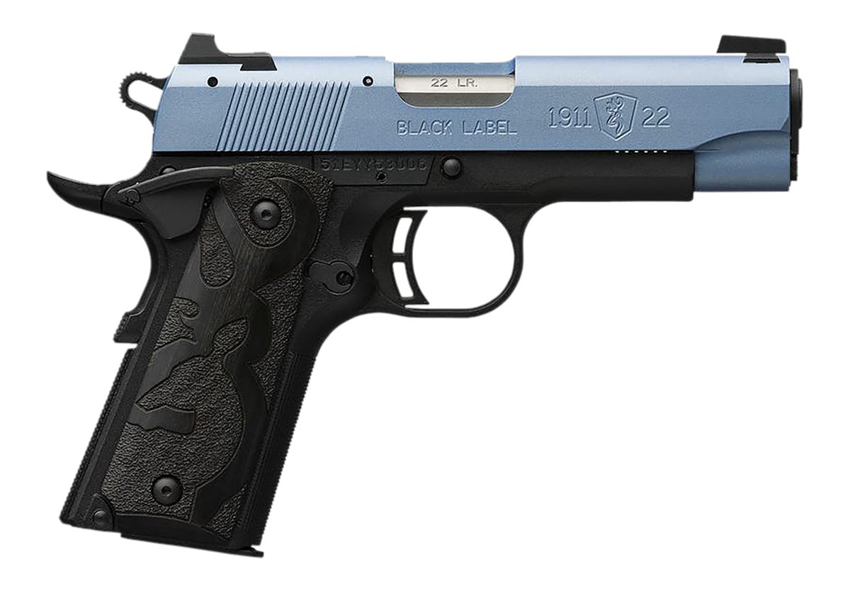 Browning 051898490 1911 Black Label Compact 22 LR 10+1, 3.63in Matte Stainl