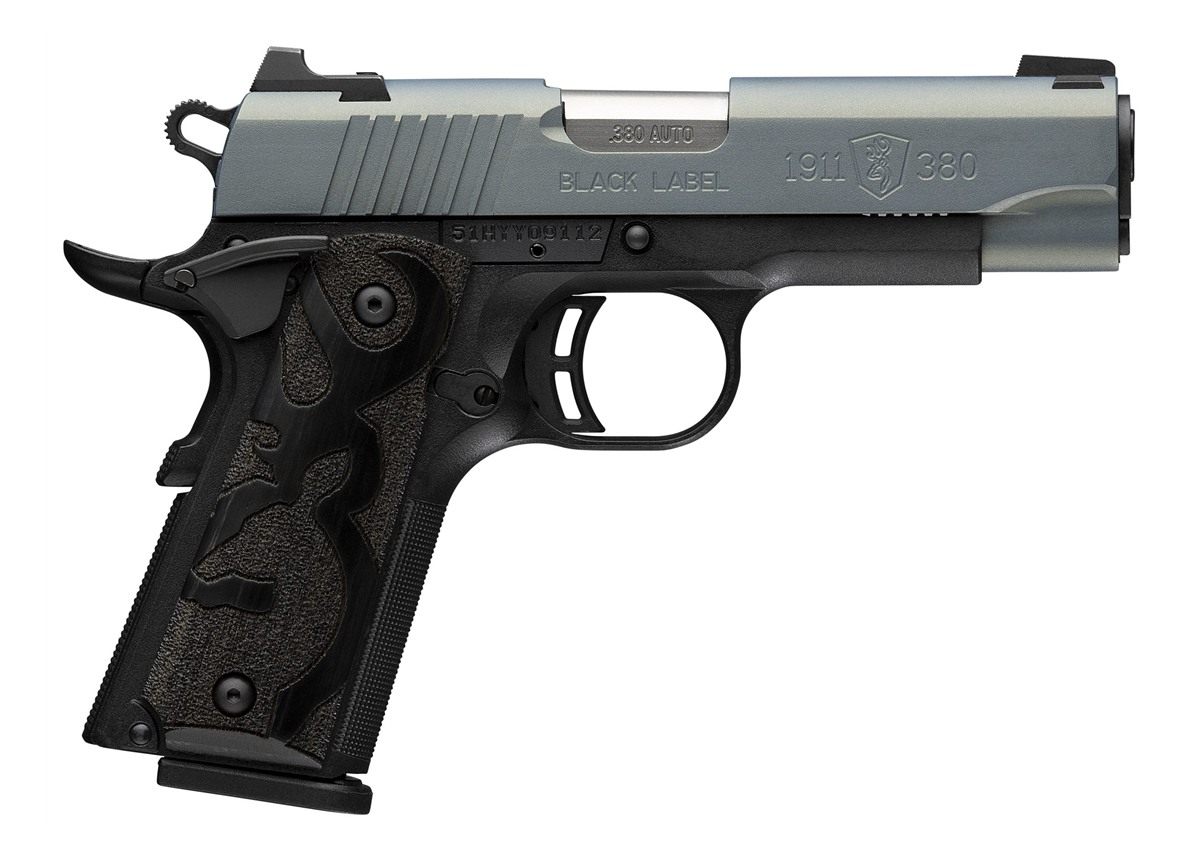 Browning 051993492 1911 Black Label Compact 380 ACP 8+1 3.63in Matte Stainl