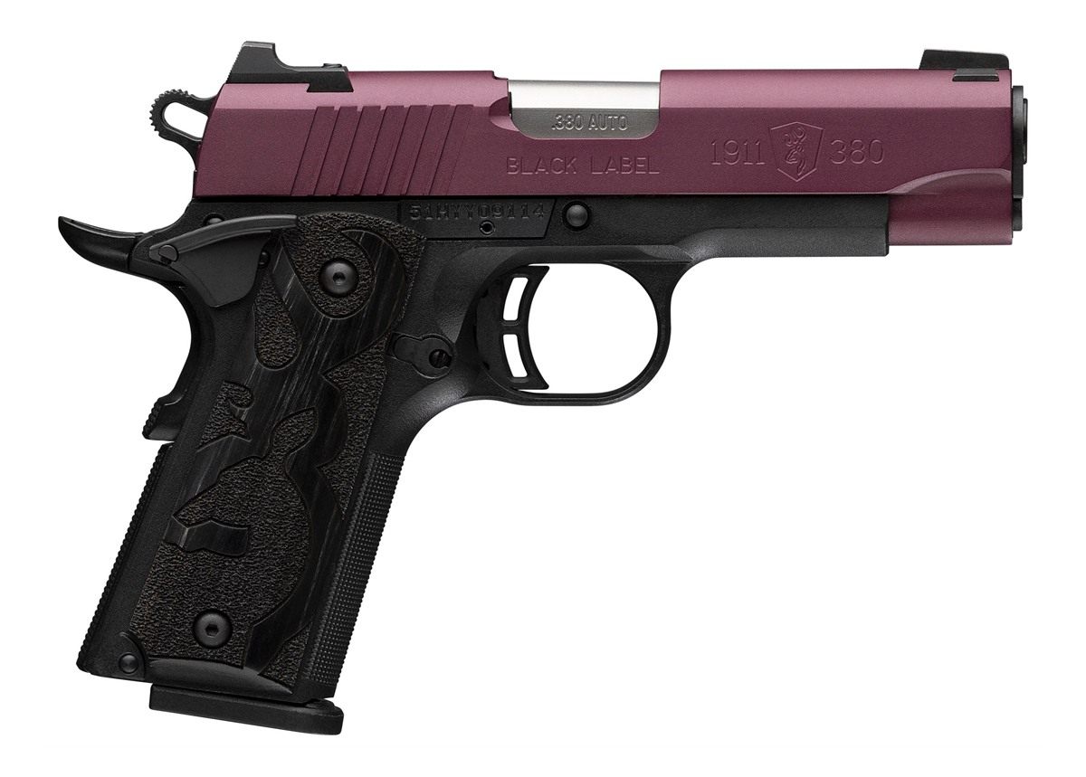 Browning 1911-380 Black Label Comp Blk Chry 3-dot 3.62