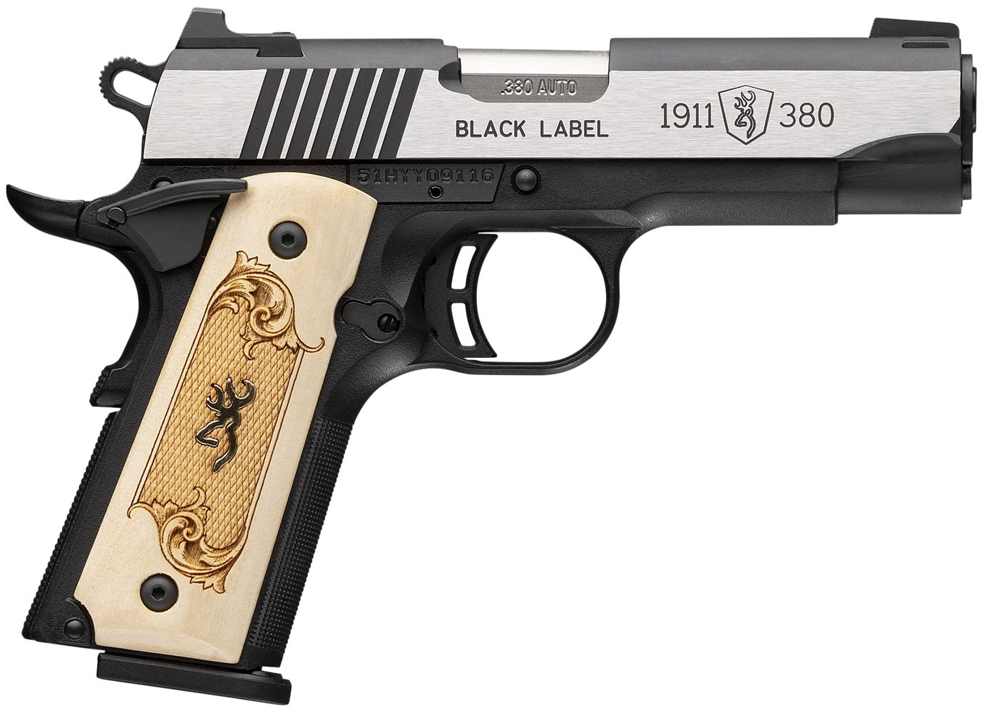 Browning 1911-380 Black Label 380ACP 3.58inFS 10RD Maple view 2