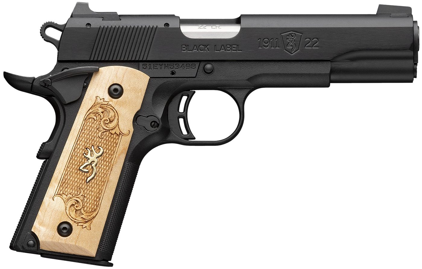 Browning 051067490 1911-22 Black Label Medallion Full Size LR 10+1 4.25in S view 2