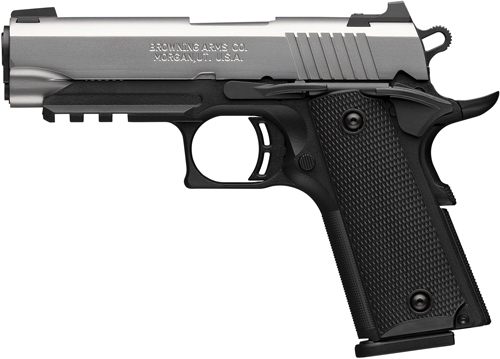 Browning 051121492 1911 Black Label Compact 380 ACP 8+1 3.63in Stainless St view 2