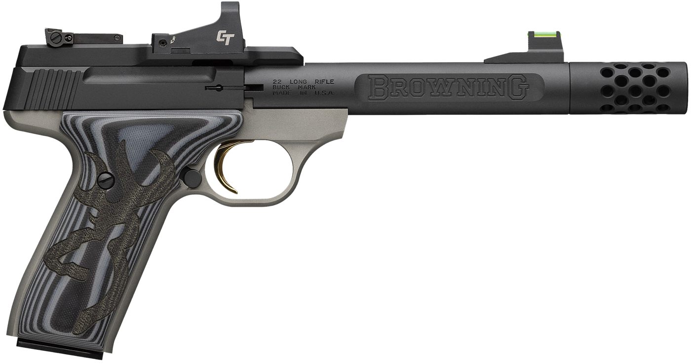 Browning Buck Mark Plus 22LR 5.9in W/CT RED DOT Threaded view 2