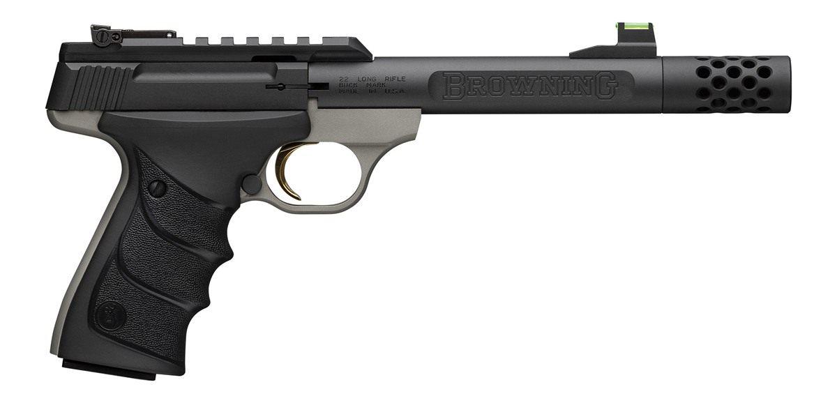 Browning Buck Mark Plus URX 22LR 5.9in Gray/Black Threaded