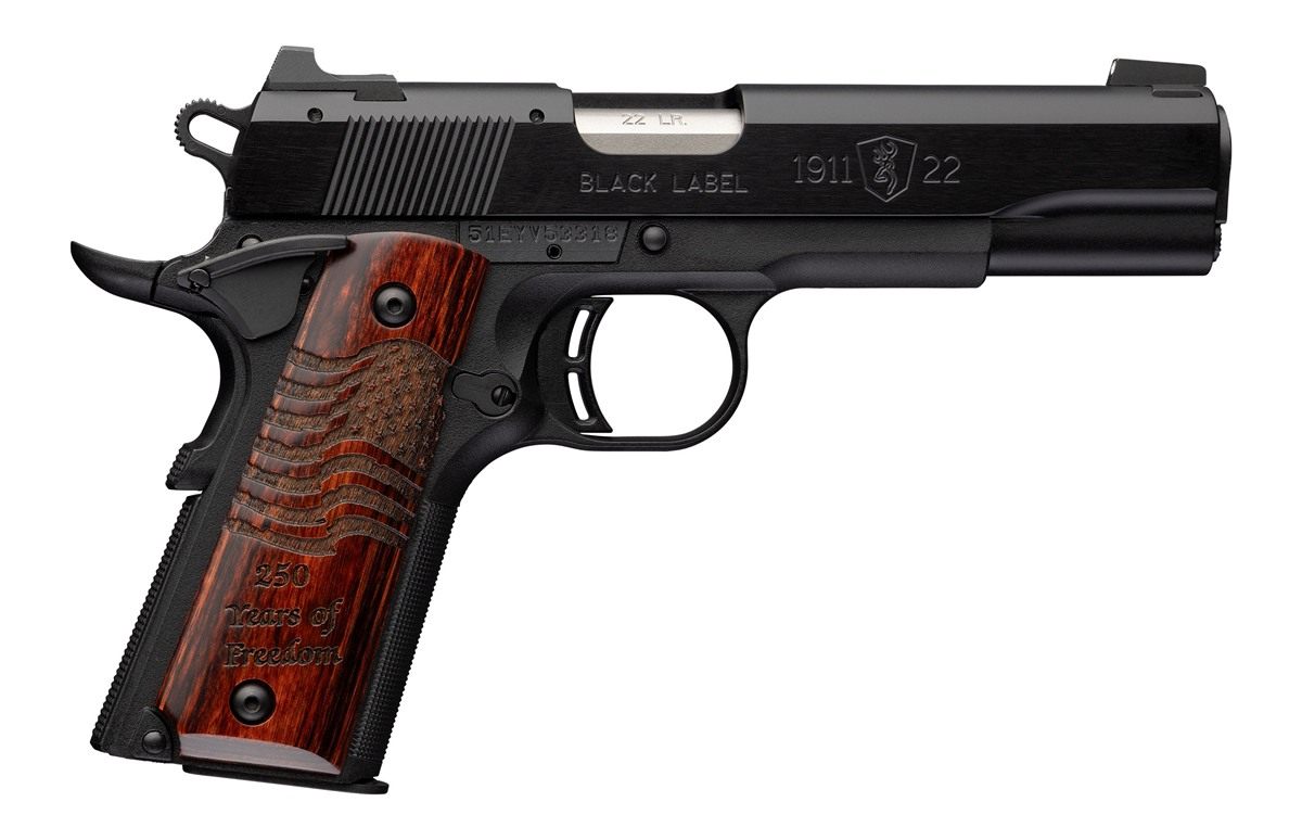 Browning 051071490 1911 Black Label Medallion 250 Full Size 22 LR 10+1 4.25