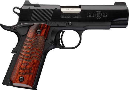 Browning 051072490 1911 Black Label Medallion 250 Compact 22 LR 10+1 3.63in view 3