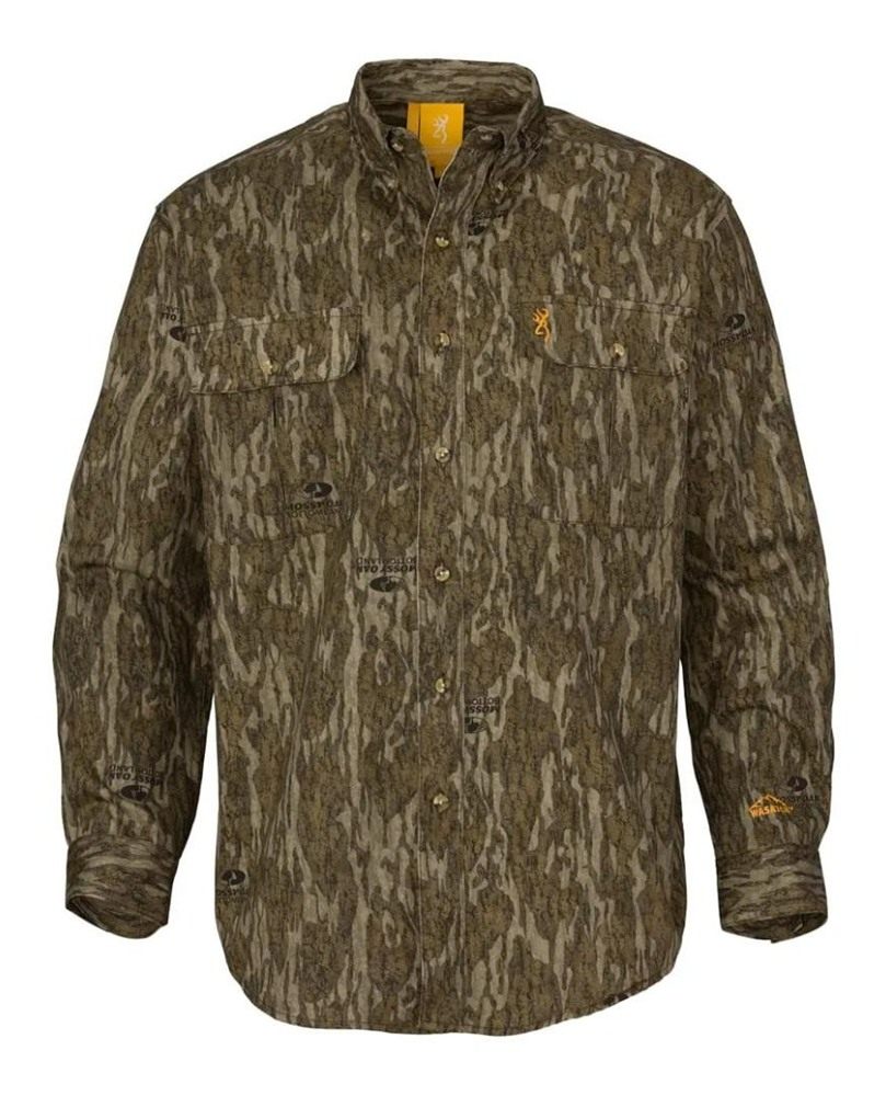 Browning Clothing Wasatch-CB Shirt Button-Front 2 Pocket Mossy Bottomland L