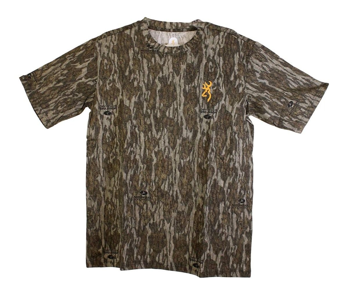 Browning Men's Standard Sht,ss,Wasatch-cb, Mossy Oak Bottomlands, Small