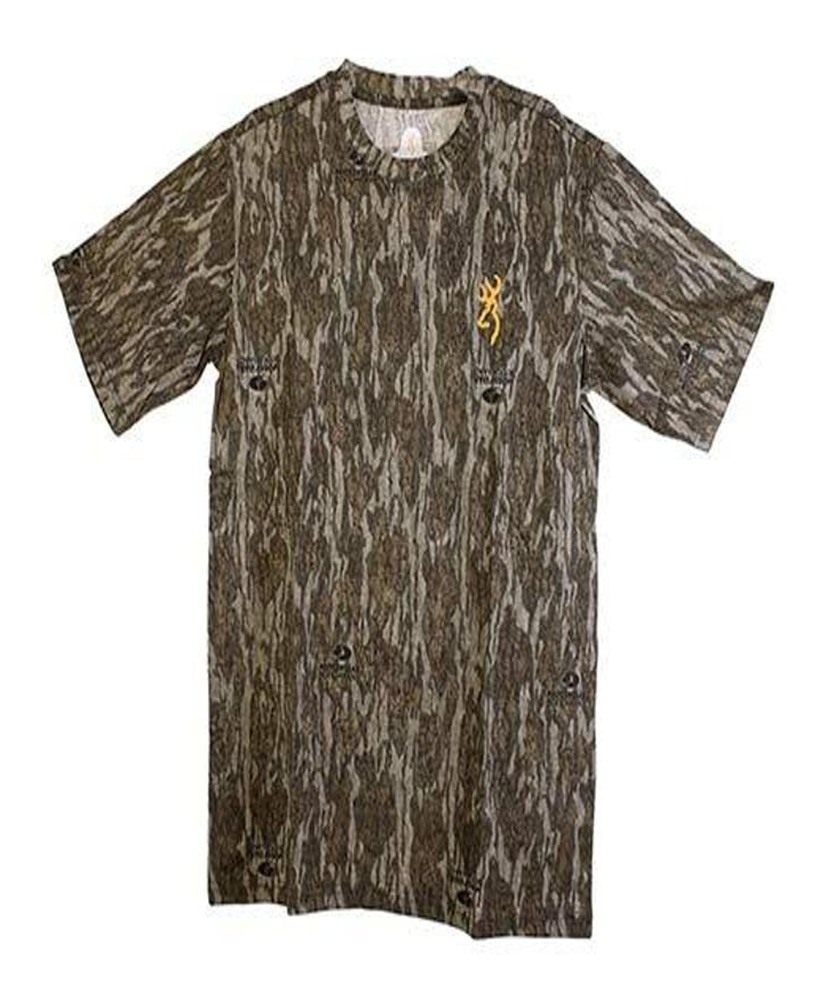 Browning Men's Standard Sht,ss,Wasatch-cb, Mossy Oak Bottomlands, Medium