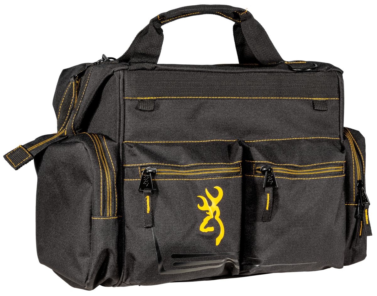 Browning 121095899 Black Gold Shooter's Bag w/Buck Mark Logo Ripstop Polyes