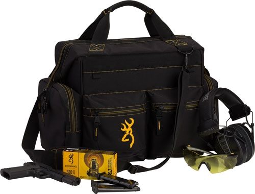 Browning 121095899 Black Gold Shooter's Bag w/Buck Mark Logo Ripstop Polyes view 3