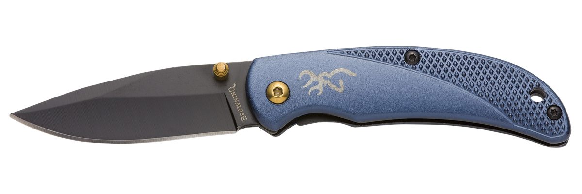 Browning 3220341 Prism 3 EDC Folding 2.38in Plain Black Oxide 7 Cr17 MoV SS