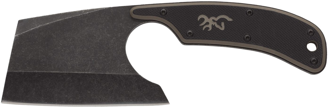 Browning 3220322 Cutoff Camp 2.50in Fixed Cleaver Plain Black Oxide Stonewa